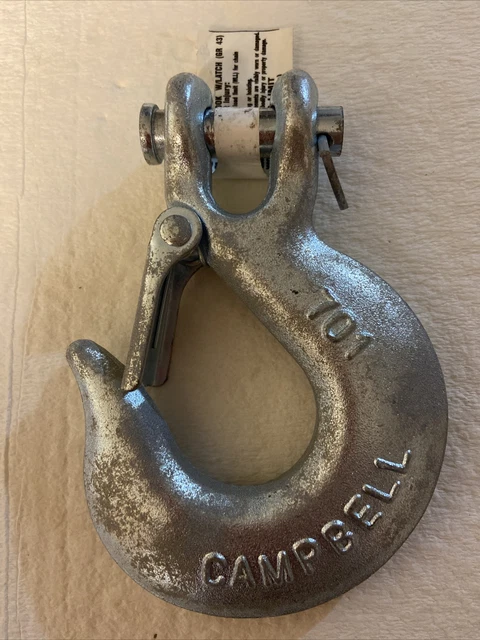Campbell Clevis Slip Hook w/ Latch Zinc Plated Grade 43 3/8" - T9700624.      A3 2