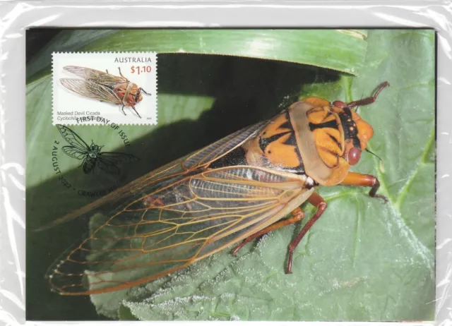 AUSTRALIA 2022 - CICADAS Insect SEALED set of 3 MAXICARDS / Maximum Cards