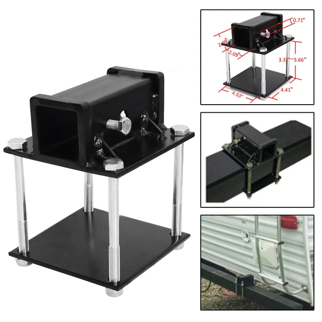 RV BUMPER RECEIVER Adapter 2'' Hitch Mount Bike Rack Cargo Carrier