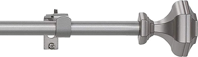 48 - 86 in Achim Buono II Harlow 3/4" Curtain Rods Set - Nickel RDBHRL4806 USED