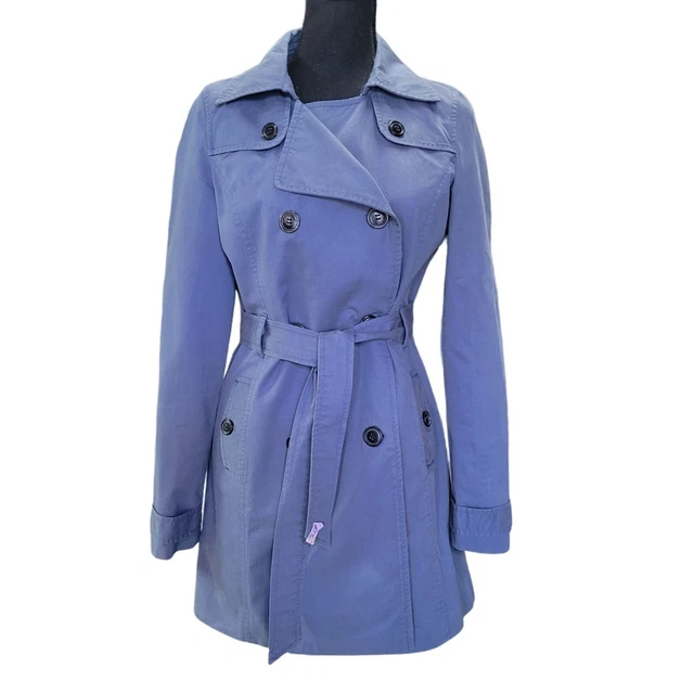 Old Navy Cadet Blue Lightweight Double Breasted Pea Jacket, Size XS