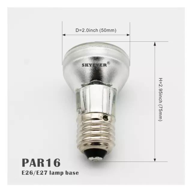 6pack Dimmable PAR16 Led Spot Light Bulb 110V E26 7W Narrow Beam Waterproof Lamp