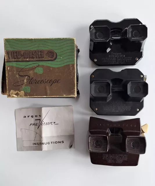 1940s 1950s Sawyers Viewer Bakelite Viewmaster Brown Black View-master Model C E