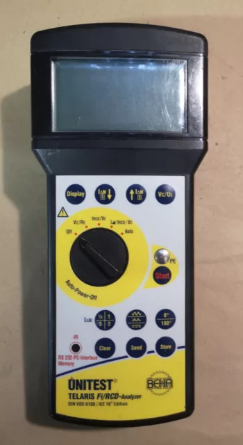 BEHA Unitest TELARIS Fi/RCD-Analyzer DIN VDE 0100 / IEE 16" Edition