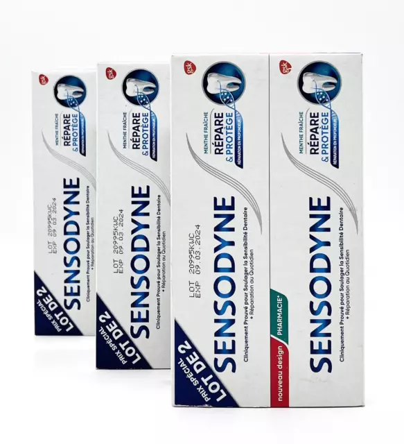 Sensodyne Repair & Protect Zahnpasta für empfindliche Zähne 6x 75ml, MHD 03.2024