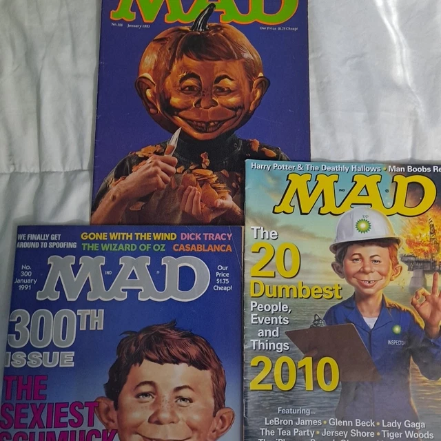 MAD MAGAZINES LOT 3 Satire Vintage Issues 1990s Very GOOD CONDITION £9.