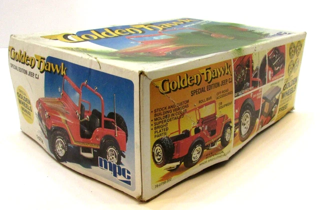 Vintage 1980 MPC Special Jeep CJ Golden Hawk 1/25 Scale Model Kit Skill Level 2