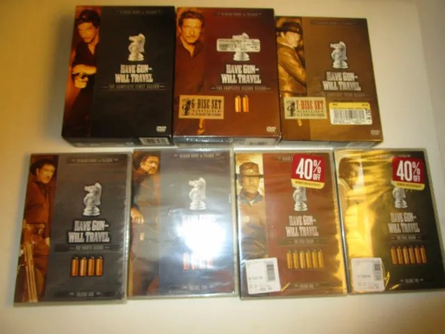 “Have Gun Will Travel”: Seasons 1-4 Richard Boone -Some Sealed  DVD Sets +  BV2