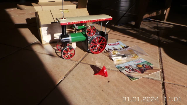 Voiture à Vapeur Mamod Ancienne - Jouet Mécanique En Tôle - Pièce De Collection