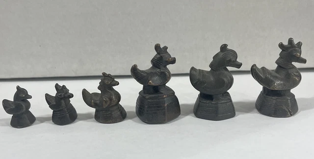 Vintage Asia Opium Weight Bird Duck Rooster Bronze China Antique Beautiful