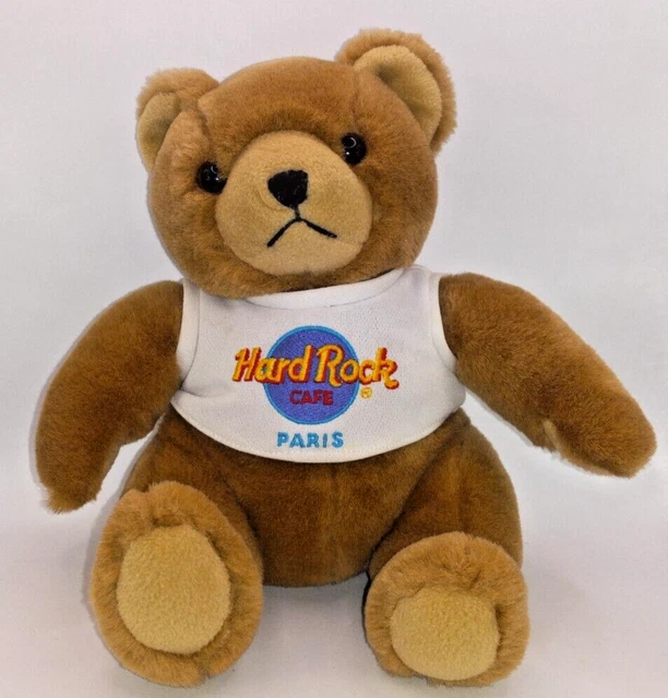 Hard Rock Cafe Paris Plush Teddy Bear 9" Souvenir Advertising Shirt