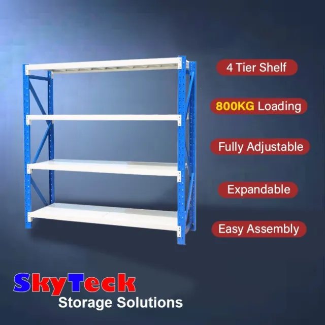 2M*2M Storage Shelves Garage Warehouse Rack Shelving Bench Steel  800KG 1-2020BG