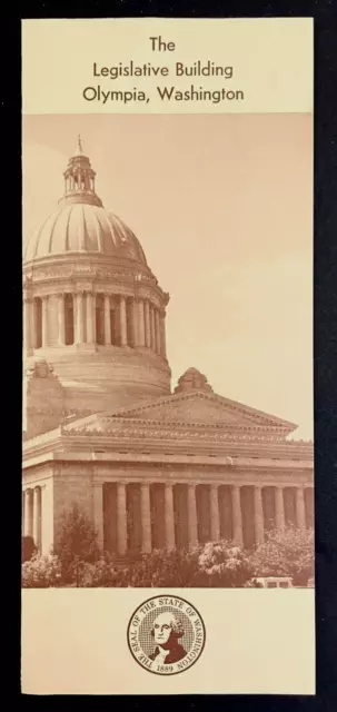 1974 Olympia Washington Legislative Government Building Vintage Travel Brochure