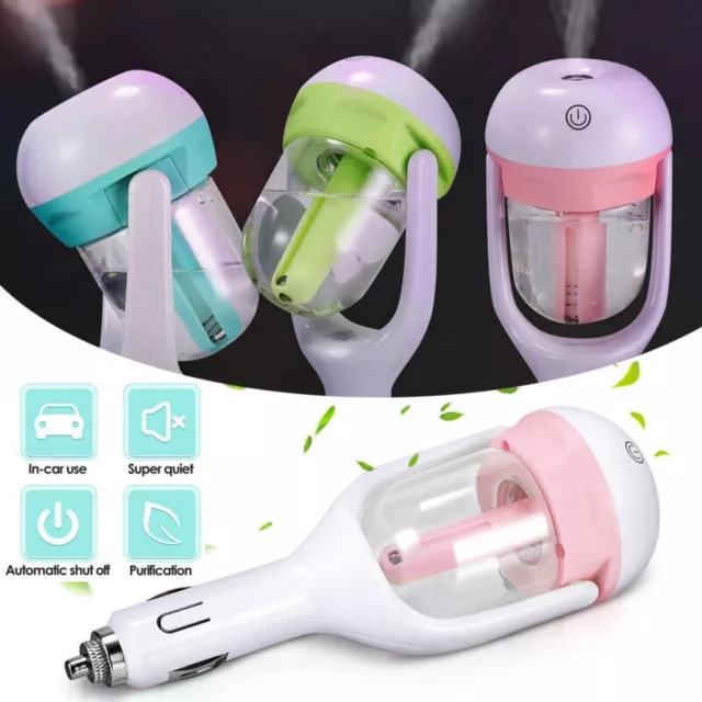 Mini Car Air Humidifier Essential Oil Diffuser Ultrasonic Aroma Mist Purifier AU