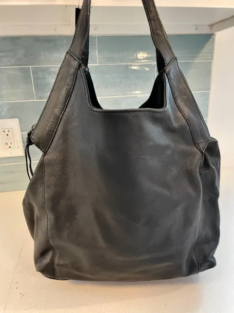 Kooba Black Pebbled Leather Shoulder Hobo Shabby Bag