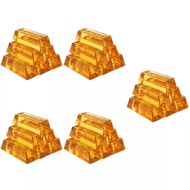 30 Pcs Artificial Bar Faux Gold Bullion Simulation Brick Paperweight