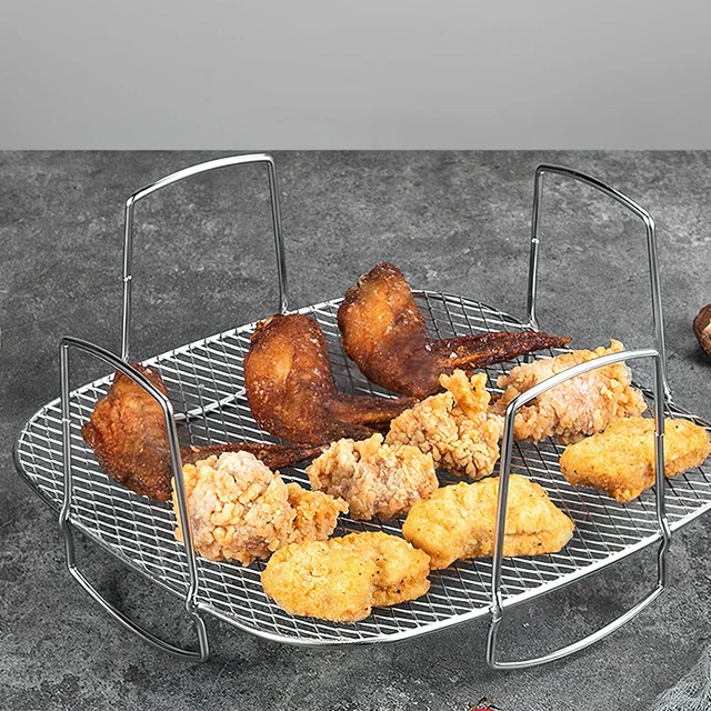 Griglia Di Ricambio Per Friggitrice Ad Aria - Diametro 22 Cm, Acciaio Antiaderente, Per Cucinare Sano - Foto 4