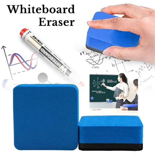 Magnetic Whiteboard Eraser Cleaner Drywipe Foam Dry Chalk For Home School