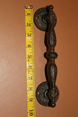 Large Cast Iron Door Pulls, 9 3/8 inch, Victorian Country, Cousin Mike HW-100