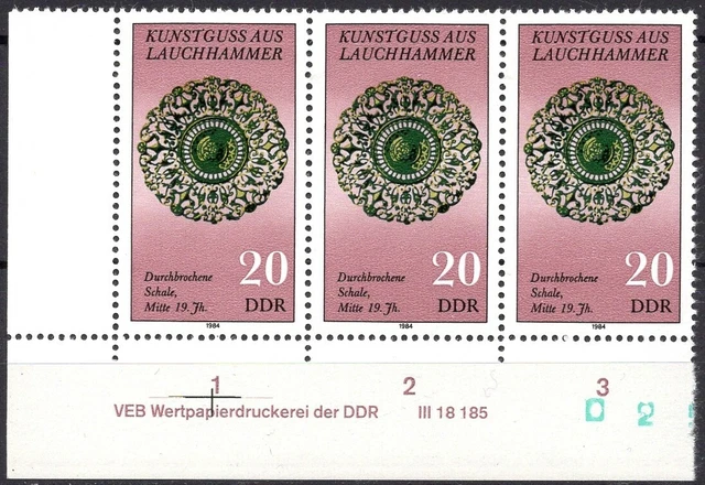 DDR 1984 Mi.Nr. 2874 ** postfrisch Eckrand mit DV Druckvermerk