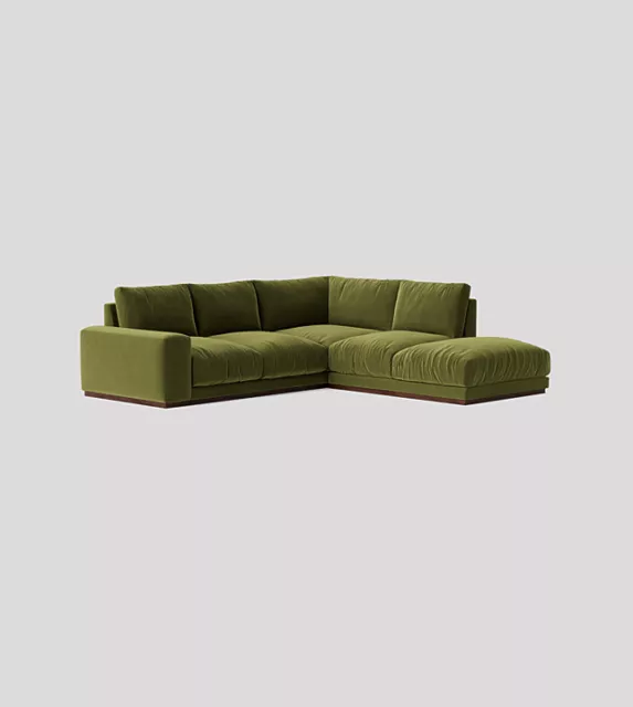 Swoon Denver Fern Easy Velvet Right Hand MTO Corner Sofa RRP £2999