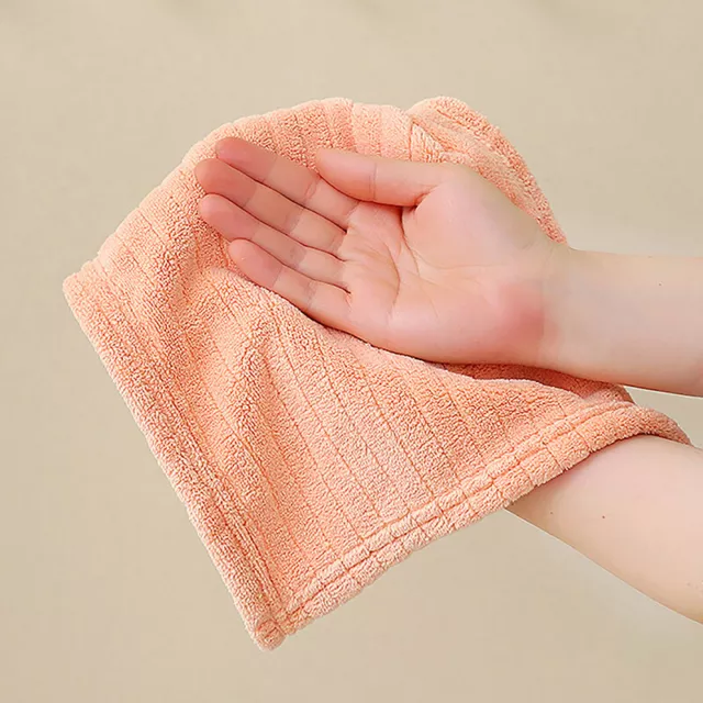 Hanging Type Bowknot Hand Towels Coral Velvet Soft Kitchen Bathroom Home Towels_