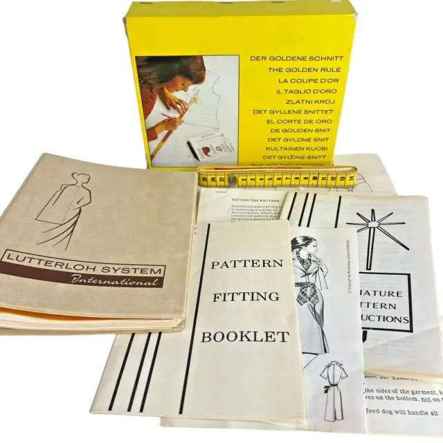 Lutterloh System International The Golden Rule Sewing Pattern Making Kit 1982