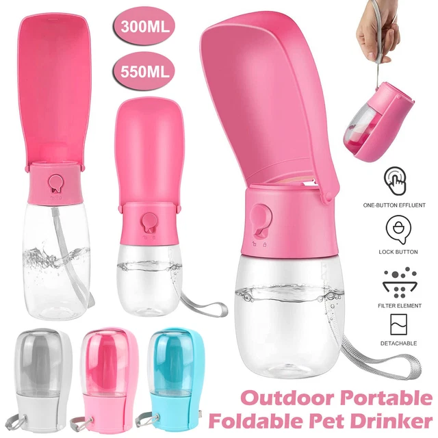 Foldable Pet & Dog Water Bottle Portable Travel Drinking Dispenser 300ML-550ML