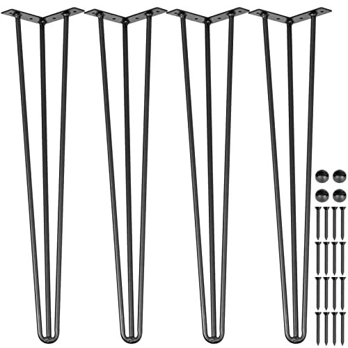 VEVOR Gambe per tavoli in acciaio al carbonio, set di gambe del tavolo, (D5j)