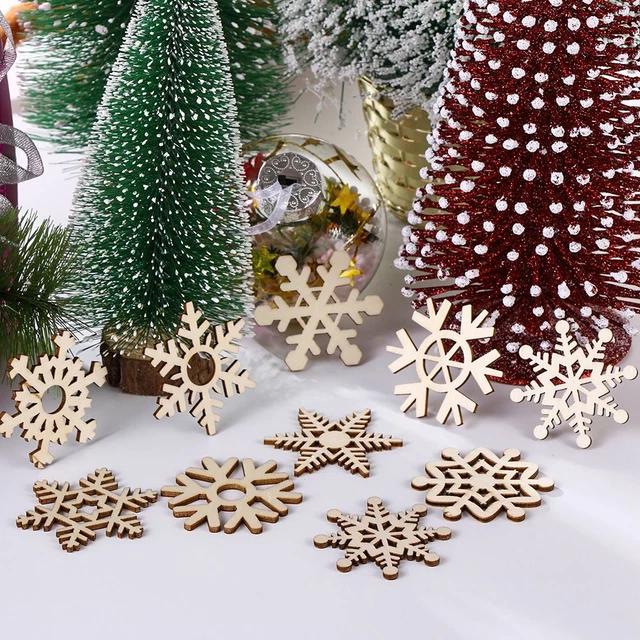 von Weihnachten Chip aus Holz Schneeflocke Weihnachten aufgehende Verzierungen