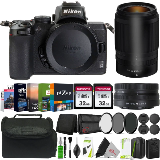 NIKON Z50 MIRRORLESS Digital Camera + Nikon 1650mm VR + 50250mm VR