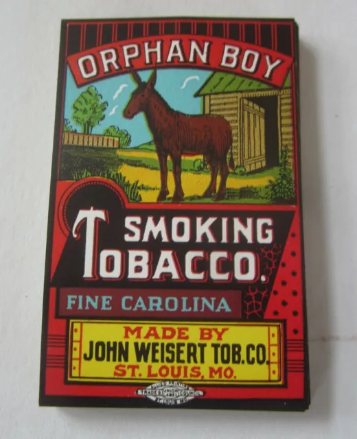 Wholesale Lot of 50 Old Vintage - ORPHAN BOY - Smoking Tobacco LABELS - Carolina