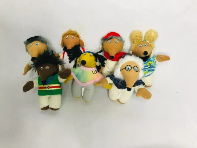 Mcdonalds 1999 Wombles Soft Happy Meal Toys Bundle x7