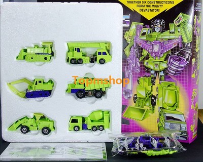 NIB TRANSFORMERS G1 Reissue Decepticon Constructicons Devastator Set ...