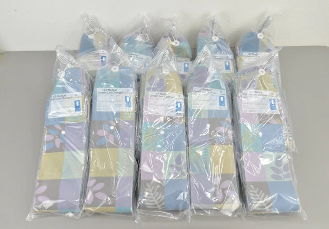 New Box of 10 ICP Rapid Refresh Hospital Privacy Curtain 6200FERN 9' W x 5.5' H