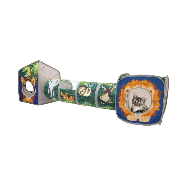 Kitty City Pop Open Jungle Combo,Collapsible Cat Cube, Play Kennel, Cat Bed, ...