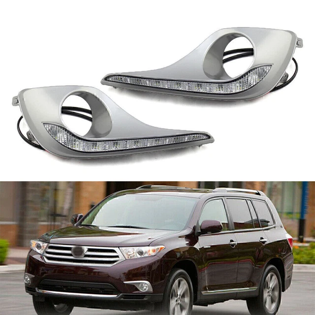 1 Paia Luci Di Corsa Anteriore LED L+R DRL Per Toyota Highlander 2012 2013