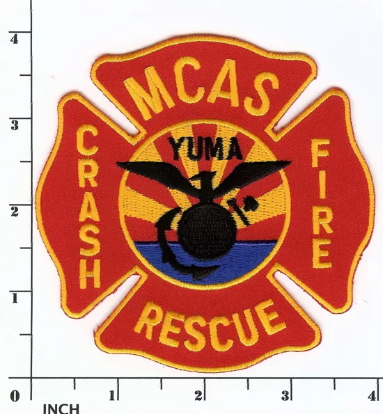 USMC Crash Fire Rescue MCAS Yuma Arizona ! color PATCH Marines ! CFR ! Yuma AZ