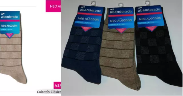 3 PARES calcetines socks Abanderado NEO T.U azul jeans-beig-gris 12,50 - PicClick
