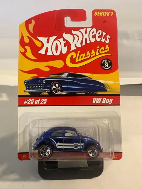 1998 Hot Wheels Surf 'N Fun Series 2/4 VW Bug Blue Volkswagen Beetle #962  NOC