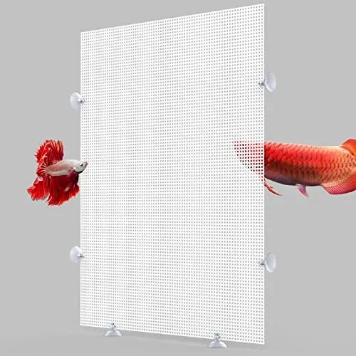 2 Pack Fish Tank Divider Aquarium Divider Clear Plastic Cuttable Grid Plate