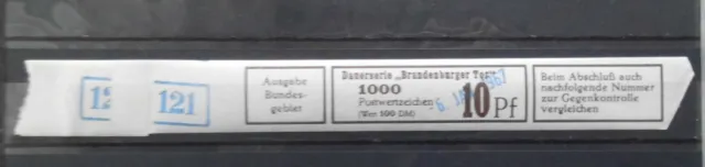 Banderole der Rollenmarke "10 Pfennig Brandenburger Tor" 506 R