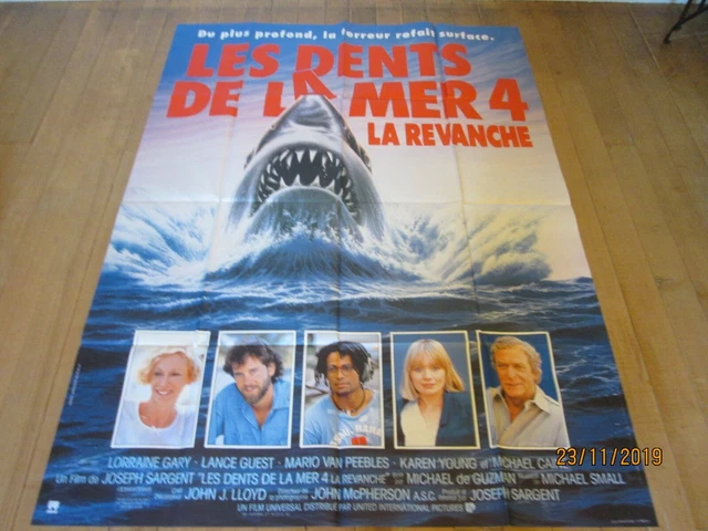 LES DENTS DE LA MER 4 Affiche cinéma originale f:120/160 année 1987