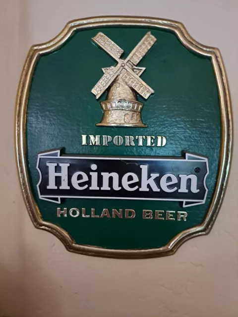 Vintage "Imported Heineken Holland Beer" Sign