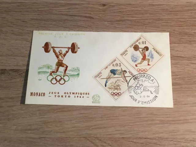 Envelope FDC Premier Day Monaco - Games Olympic Tokyo 1964