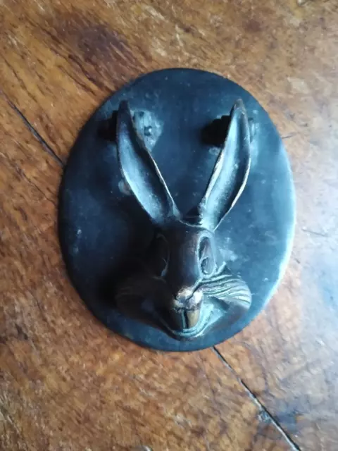 Vintage Brass Bugs Bunny Door Knocker (looney tunes cartoon toon novelty kitsch)