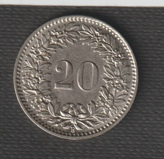 Switzerland Coins-  20 Rappen 1929 , Circulated