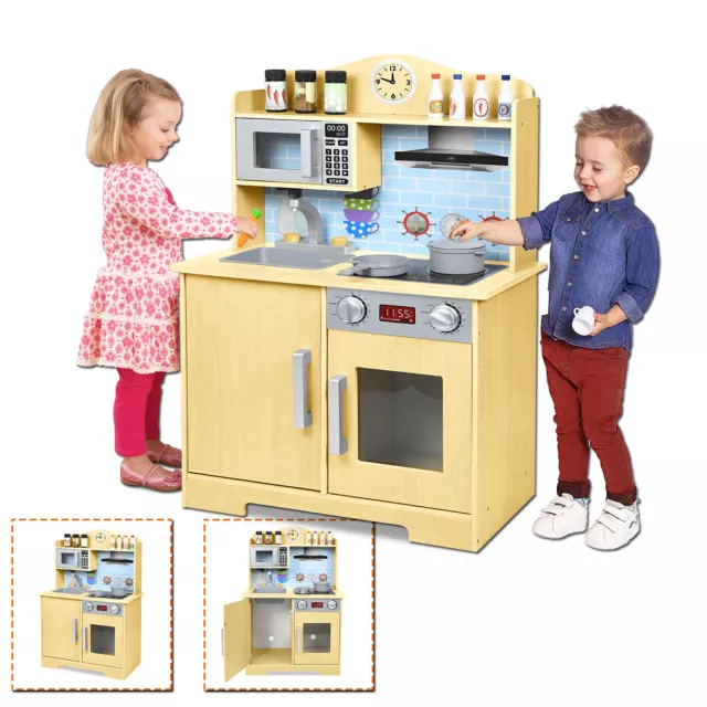 Kinder Spielküche Kinderküche Küche mit Zubehör Spielzeugküche Spieleküche Holz