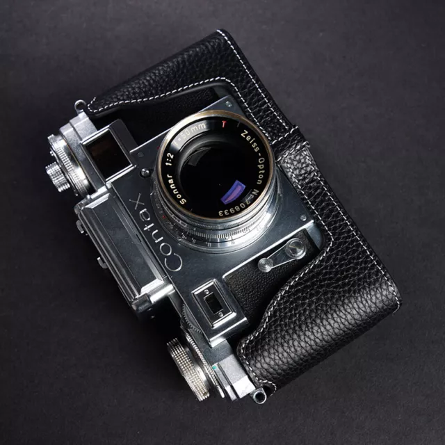 Handmade Genuine Leather Half Camera Case Cover For ZEISS IKON CONTAX iiiA IIA