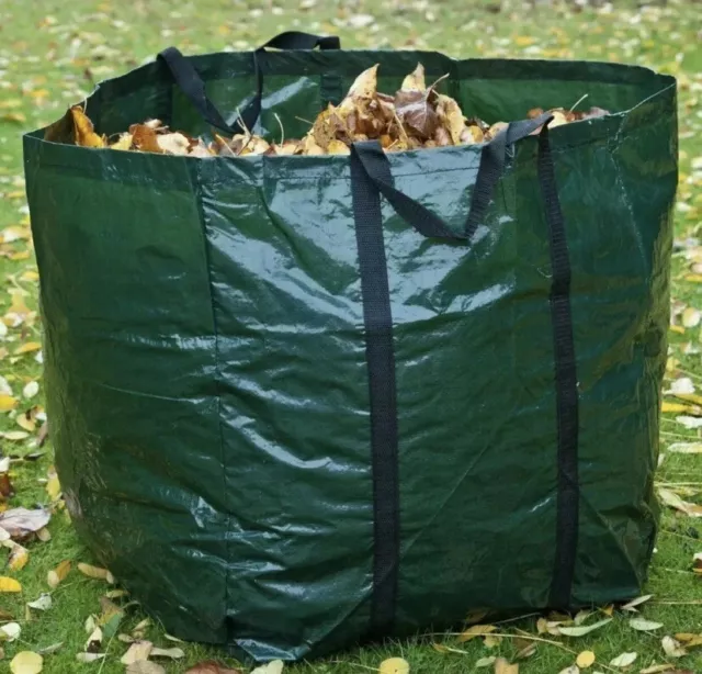 GARDEN WASTE SACK Heavy Duty Pop Up Bin Bag Rubbish Leaves Bag Handles 150L